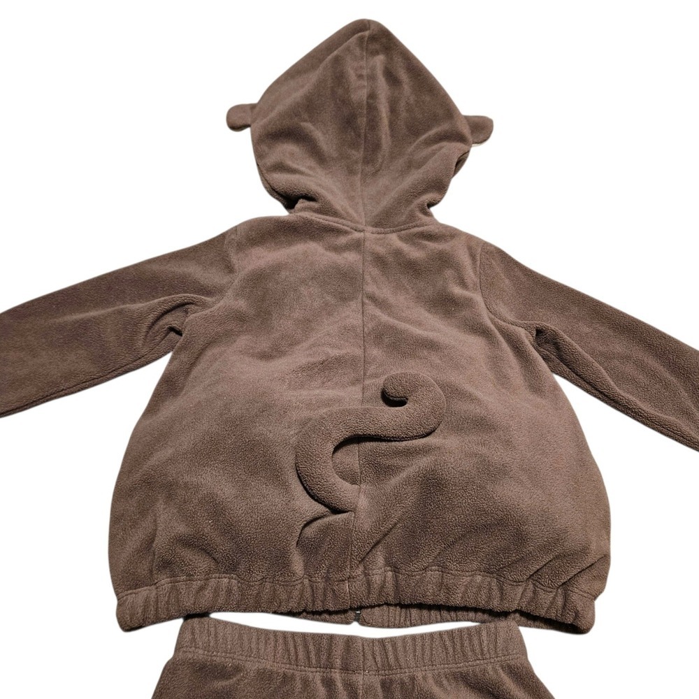 Carter's 24M Monkey Costume 2 Piece Brown Fleece Hoodie Pants Halloween - Picture 4 of 13